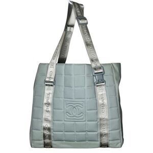 Chanel quilted nylon tote Authentic